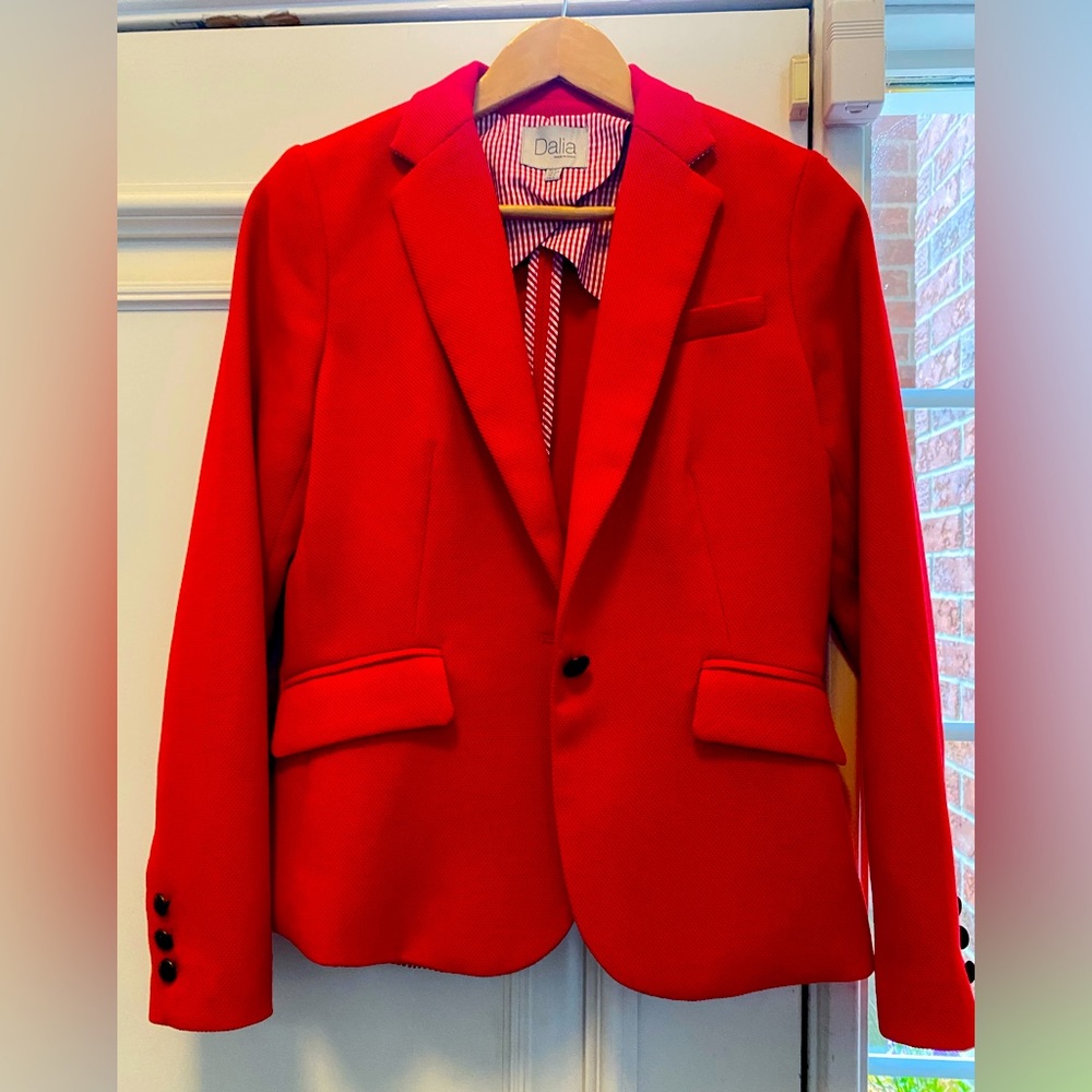 Dalia Red Weave style blazer